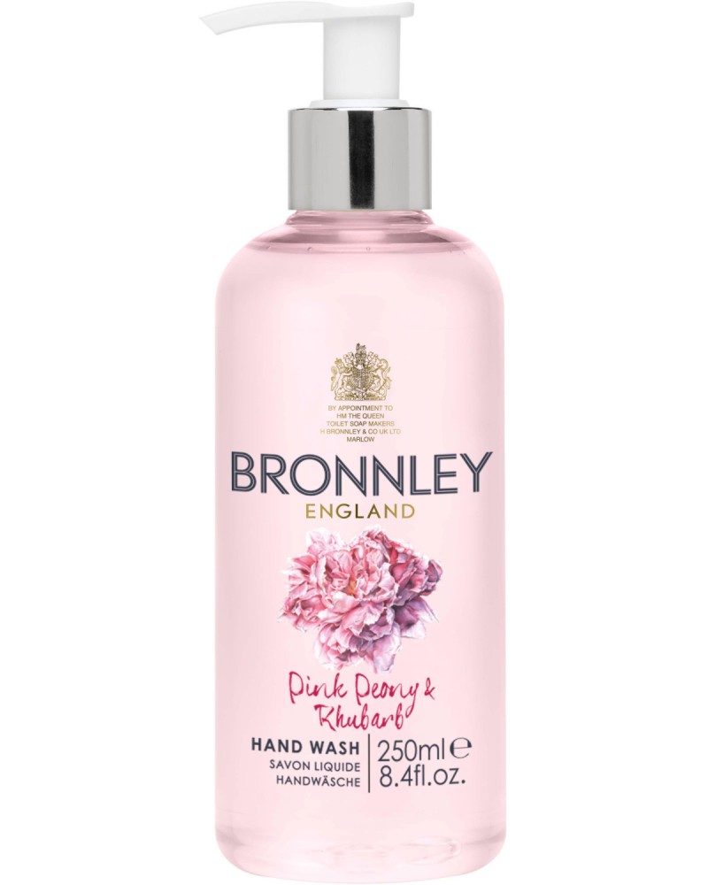 Bronnley Pink Peony & Rhubarb Hand Lotion Hand Wash -           "Pink Peony & Rhubarb" - 