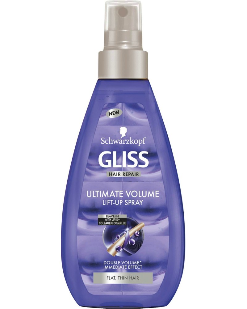 Gliss Ultimate Volume Lift Up Spray Gliss Ultimate Volume Lift Up Spray - Спрей за обем на тънка и изтощена коса - продукт