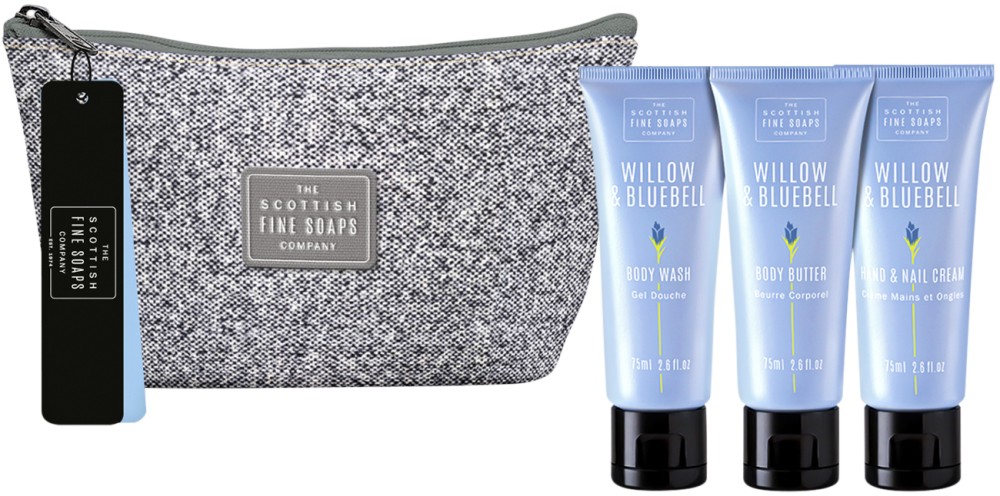Scottish Fine Soaps Willow & Bluebell Toiletry Bag -           "Willow & Bluebell" - 