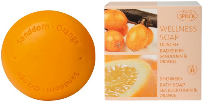 Speick Wellness Soap Sea Buckthorn & Orange Speick Wellness Soap Sea Buckthorn & Orange - Сапун с портокал и морски зърнастец от серията Wellness - сапун