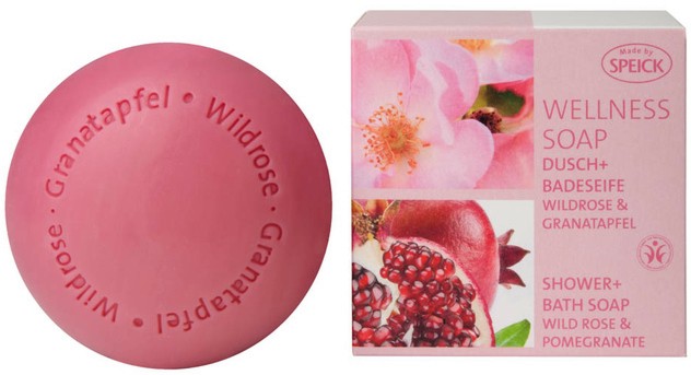 Speick Wellness Soap Wild Rose & Pomegranate Speick Wellness Soap Wild Rose & Pomegranate - Сапун с дива роза и нар от серията Wellness - сапун