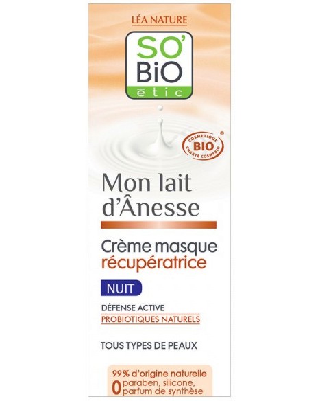 SO BiO Etic Mon Lait d'Anesse Creme Masque Recuperatrice -               "Mon Lait d'Anesse" - 