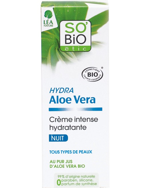 SO BiO Etic Hydra Aloe Vera Moisturising Intensive Night Cream -            "Hydra Aloe Vera" - 