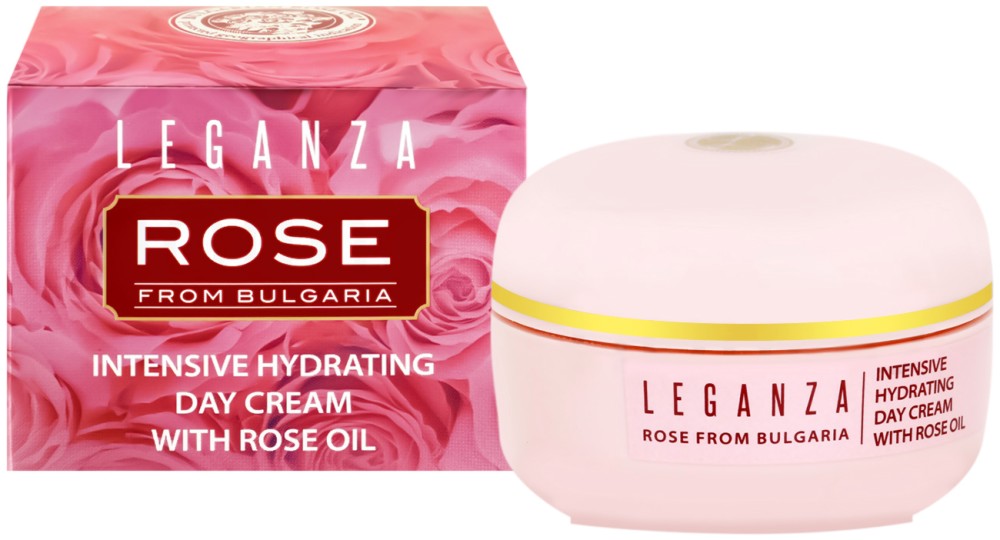 Leganza Rose Intensively Hydrating Day Cream with Rose Oil -         "Rose" - 