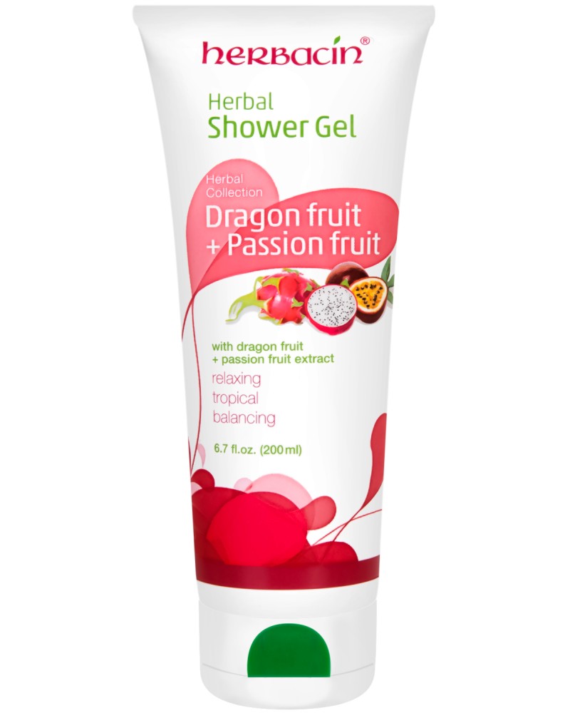 Herbacin Dragon Fruit + Passion Fruit Herbal Shower Gel -          Herbal Collection -  