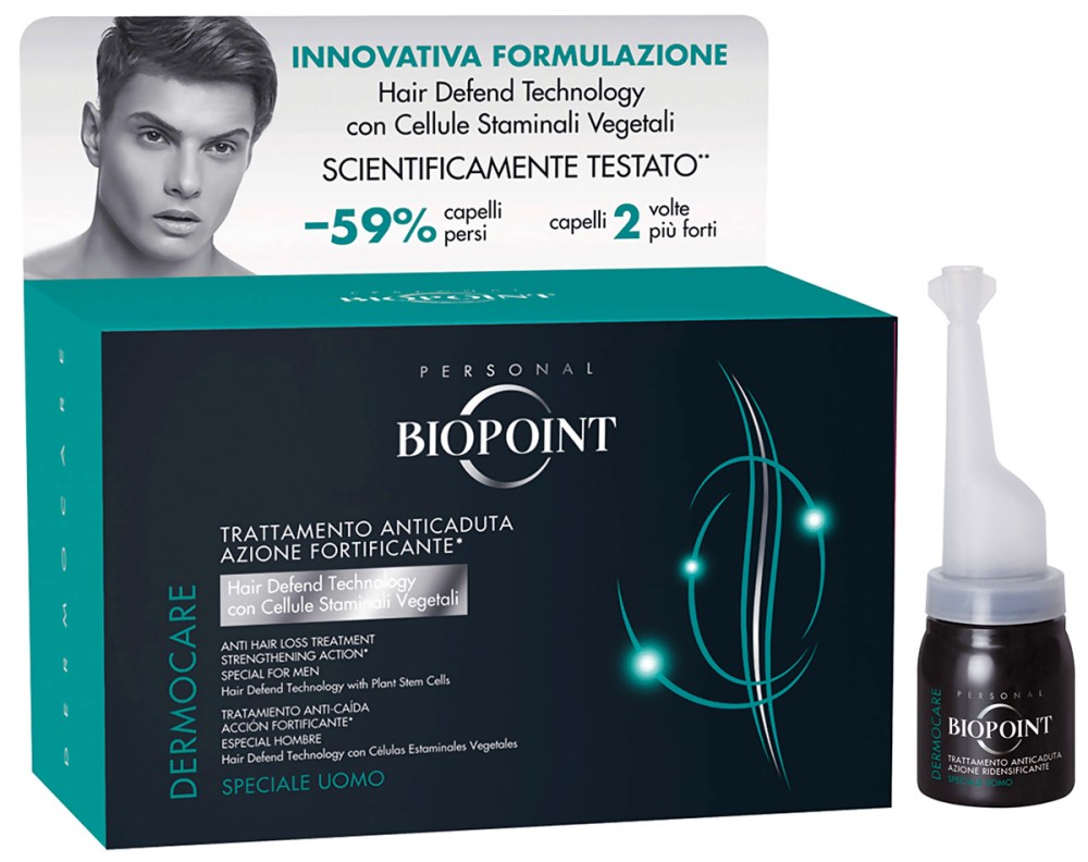 Biopoint Dermocare Anticaduta Uomo Anti-Hair Loss Lotion -            "Dermocare Anticaduta" - 