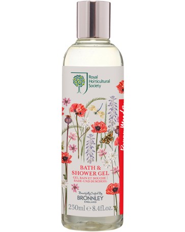 Bronnley RHS Poppy Meadow Bath & Shower Gel -         "Poppy Meadow" -  