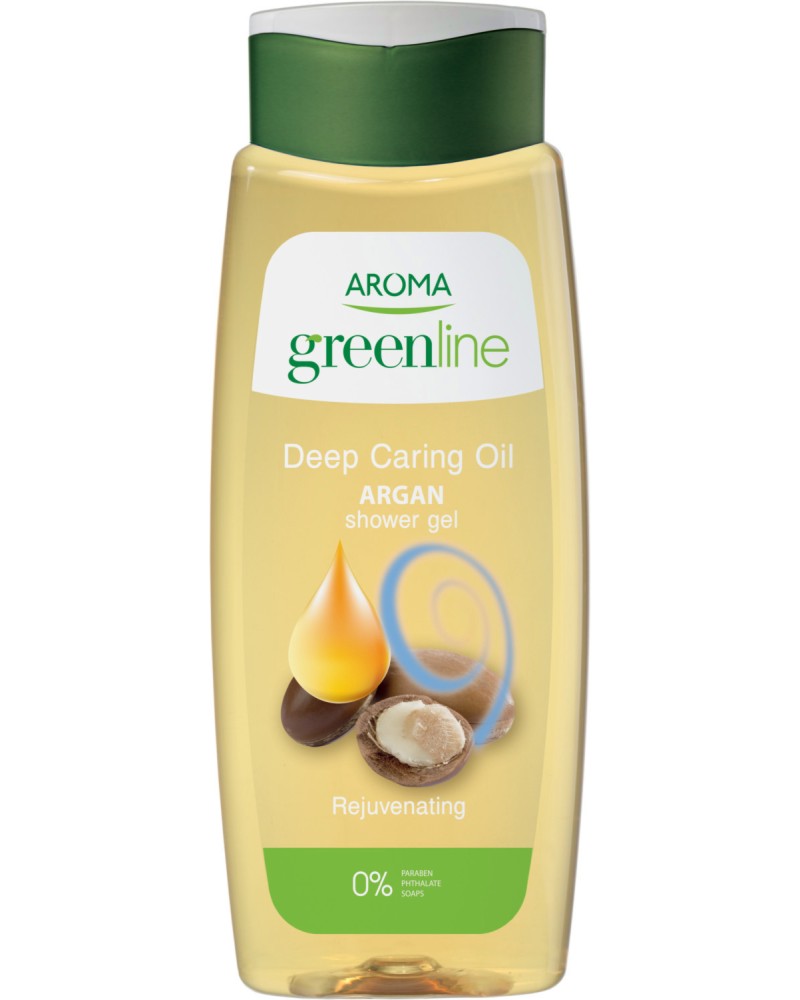 Aroma Greenline Deep Caring Oil Argan Shower Gel -        "Greenline" -  