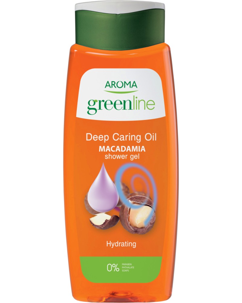 Aroma Greenline Deep Caring Oil Macadamia Shower Gel -         "Greenline" -  