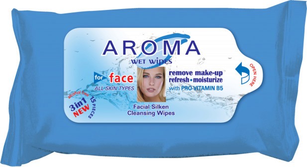 Aroma For Face Cleansing Wapes -          15  -  