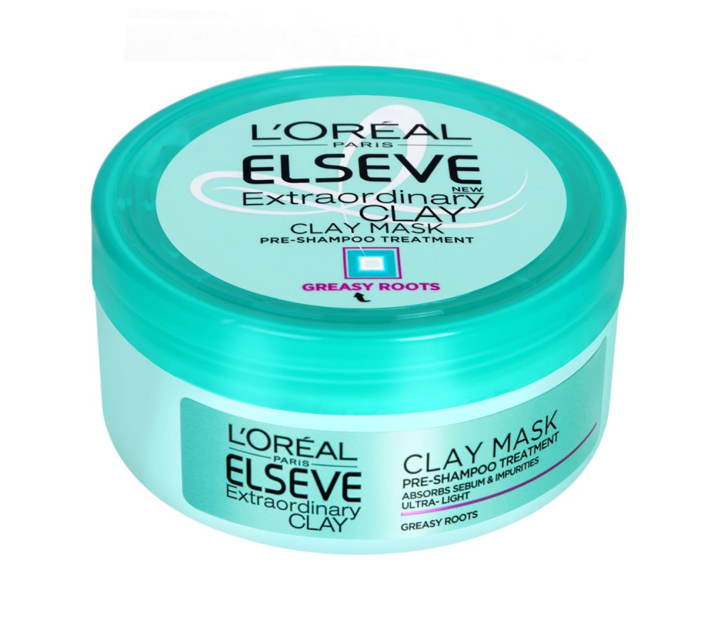 Elseve Extraordinary Clay Mask Elseve Extraordinary Clay Mask - Маска за мазни корени и сухи краища с глина - маска