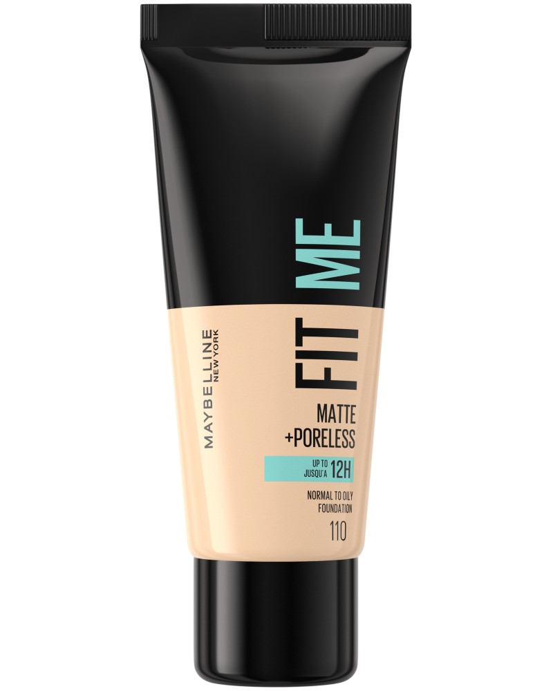 Maybelline Fit Me Matte + Poreless Foundation Maybelline Fit Me Matte + Poreless Foundation - Матиращ фон дьо тен за нормална към мазна кожа - фон дьо тен