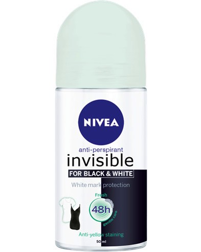 Nivea Black & White Fresh Anti-Perspirant Roll-On -        Black & White - 