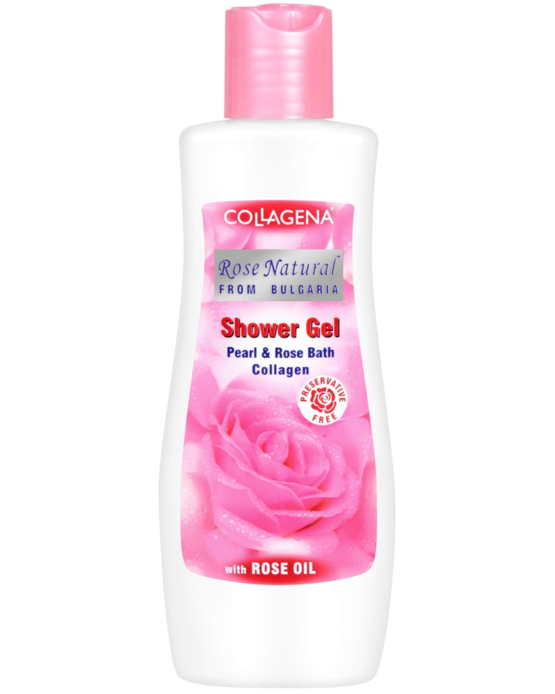 Collagena Rose Natural Shower Gel Pearl & Rose Bath -          "Rose Natural" -  