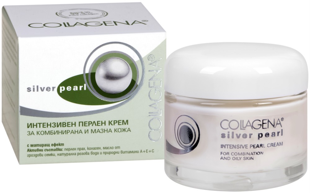 Collagena Silver Pearl Intensive Pearl Cream for Combination and Oily Skin -              "Silver Pearl" - 