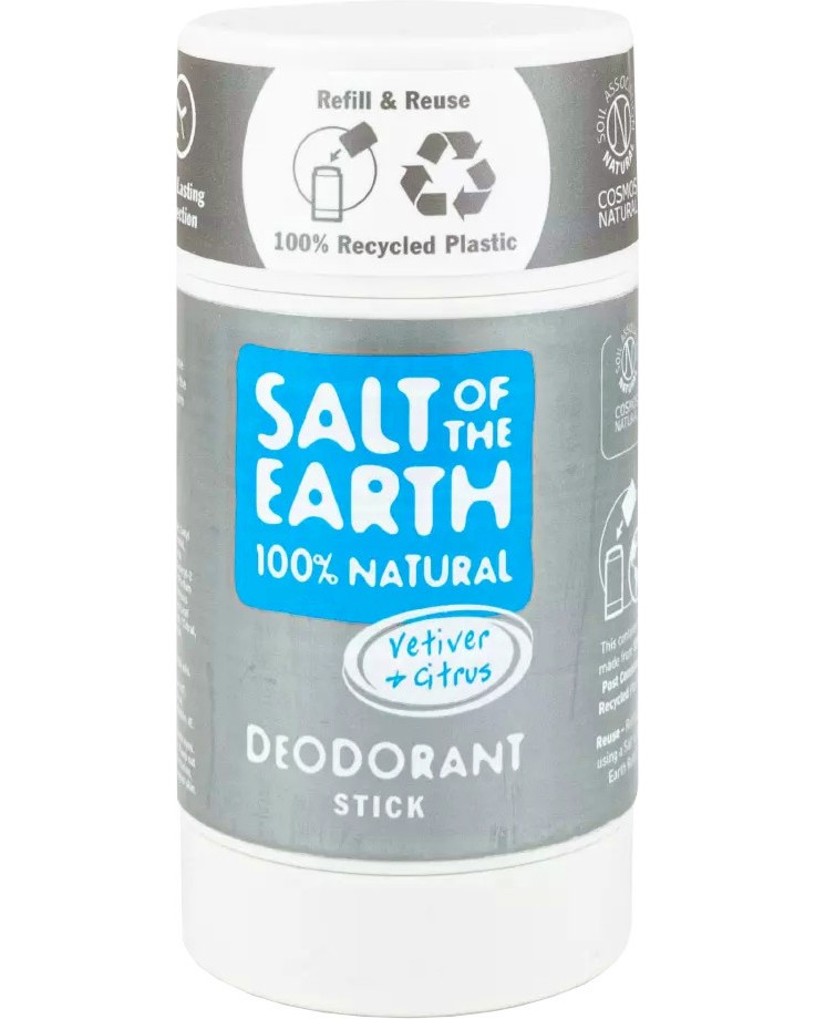 Salt Of The Earth Vetiver & Citrus Natural Deodorant Stick -         - 