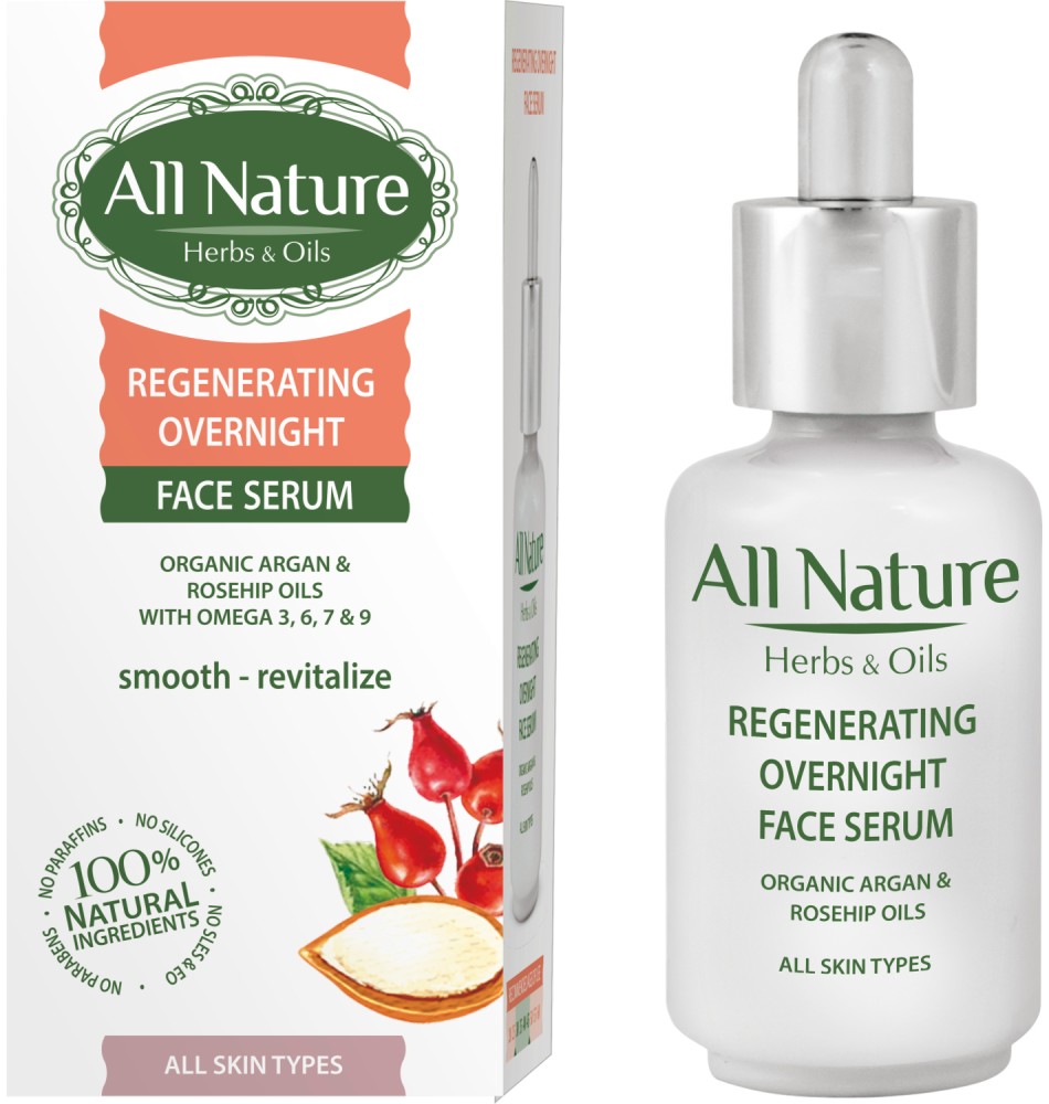 All Nature Regenerating Overnight Face Serum -          6     "First Wrinkles" - 