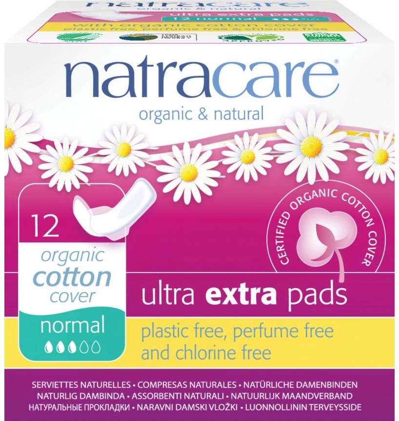 Natracare Ultra Extra Pads Normal - 12      -  