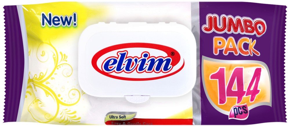 Elvim Wet Towel Jumbo Pack -      144  -  