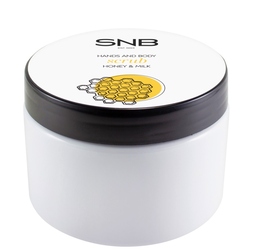 SNB Honey & Milk Hands & Body Scrub SNB Honey & Milk Hands & Body Scrub - Скраб за ръце и тяло с хималайска сол от серията Honey & Milk - продукт