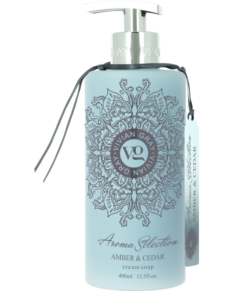 Vivian Gray Aroma Selection Amber & Cedar Cream Soap -           Amber & Cedar - 