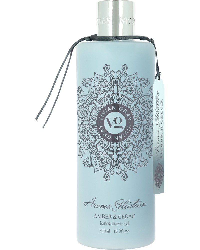 Vivian Gray Aroma Selection Amber & Cedar Bath & Shower Gel Vivian Gray Aroma Selection Amber & Cedar Bath & Shower Gel - Душ гел и пяна за вана 2 в 1 с аромат на кехлибар и кедър от серията Amber & Cedar - продукт