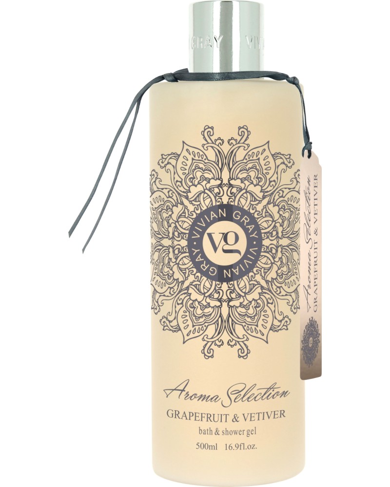 Vivian Gray Aroma Selection Grapefruit & Vetiver Bath & Shower Gel Vivian Gray Aroma Selection Grapefruit & Vetiver Bath & Shower Gel - Душ гел и пяна за 2 в 1 с аромат на грейпфрут и ветивер от серията Grapefruit & Vetiver - продукт