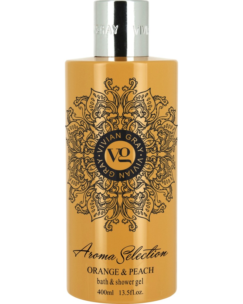 Vivian Gray Aroma Selection Orange & Peach Bath & Shower Gel -       2  1         Aroma Selection - 
