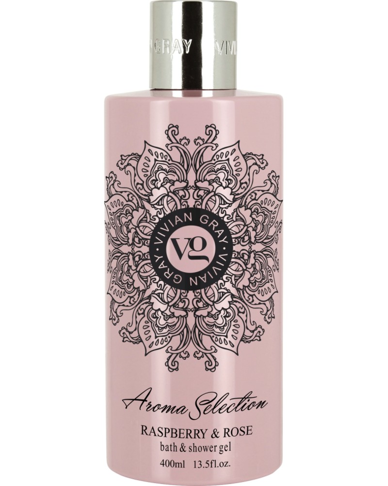 Vivian Gray Aroma Selection Raspberry & Rose Bath & Shower Gel -                 "Aroma Selection" - 