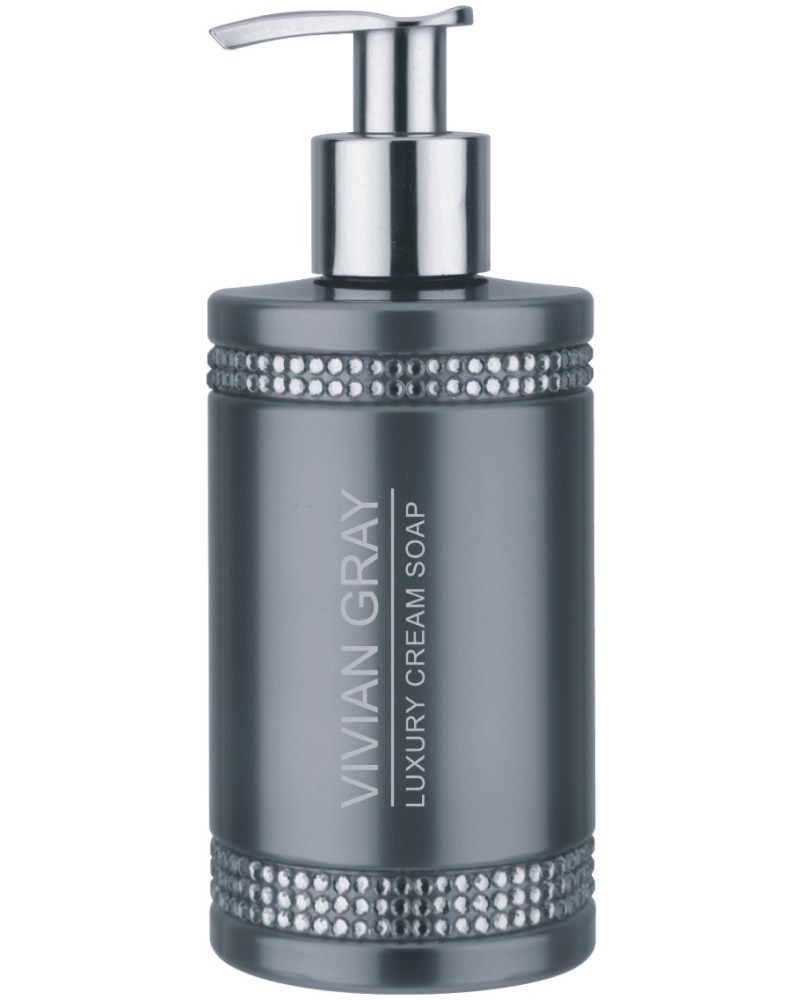 Vivian Gray Grey Crystals Luxury Cream Soap Vivian Gray Grey Crystals Luxury Cream Soap - Течен сапун в диспенсър от серията Crystals - сапун