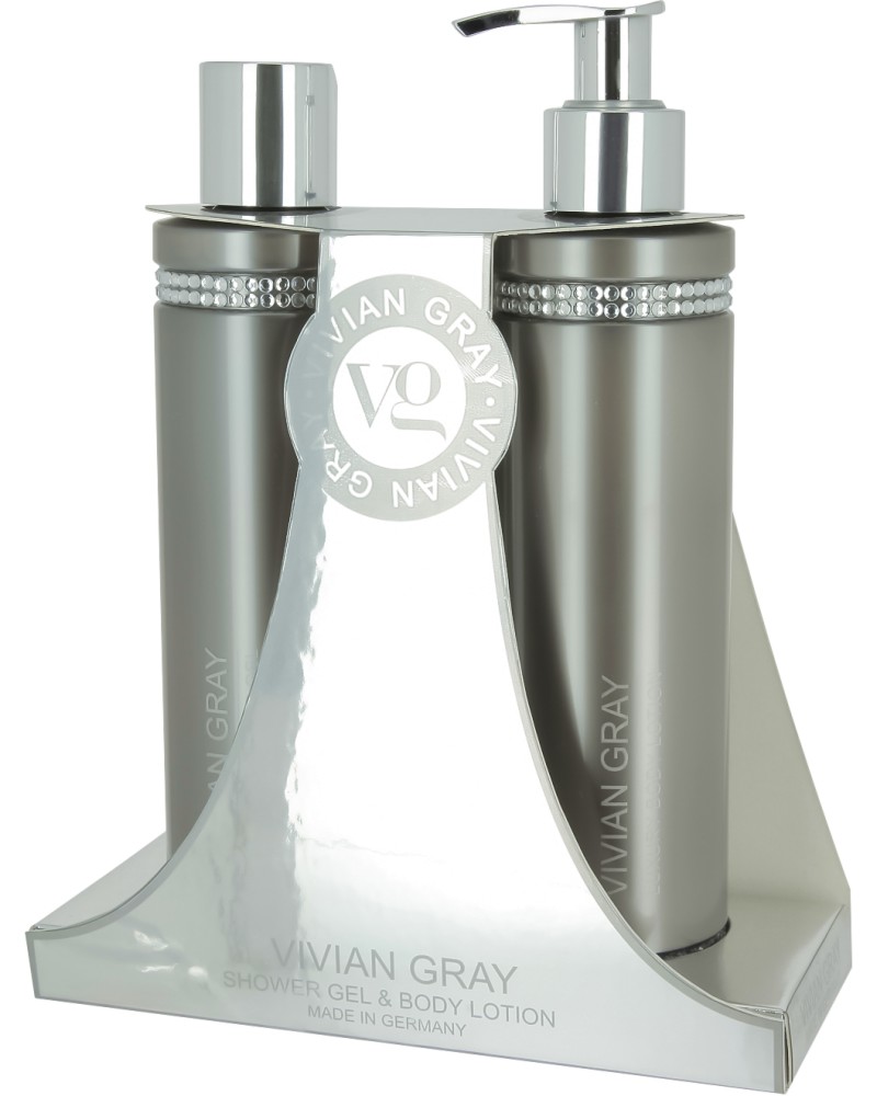 Подаръчен комплект Vivian Gray Grey Crystals Подаръчен комплект Vivian Gray Grey Crystals - Душ гел и лосион за тяло от серията Crystals - продукт