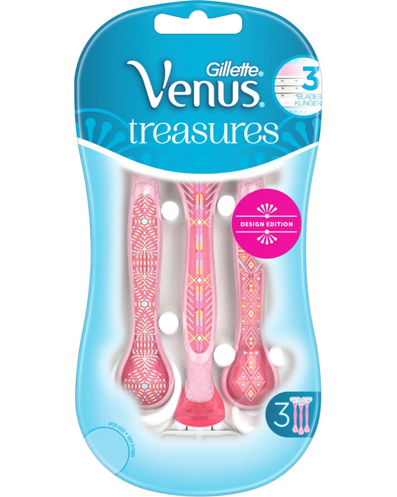 Gillette Venus Treasures Design Edition Razor -     Venus, 3  - 