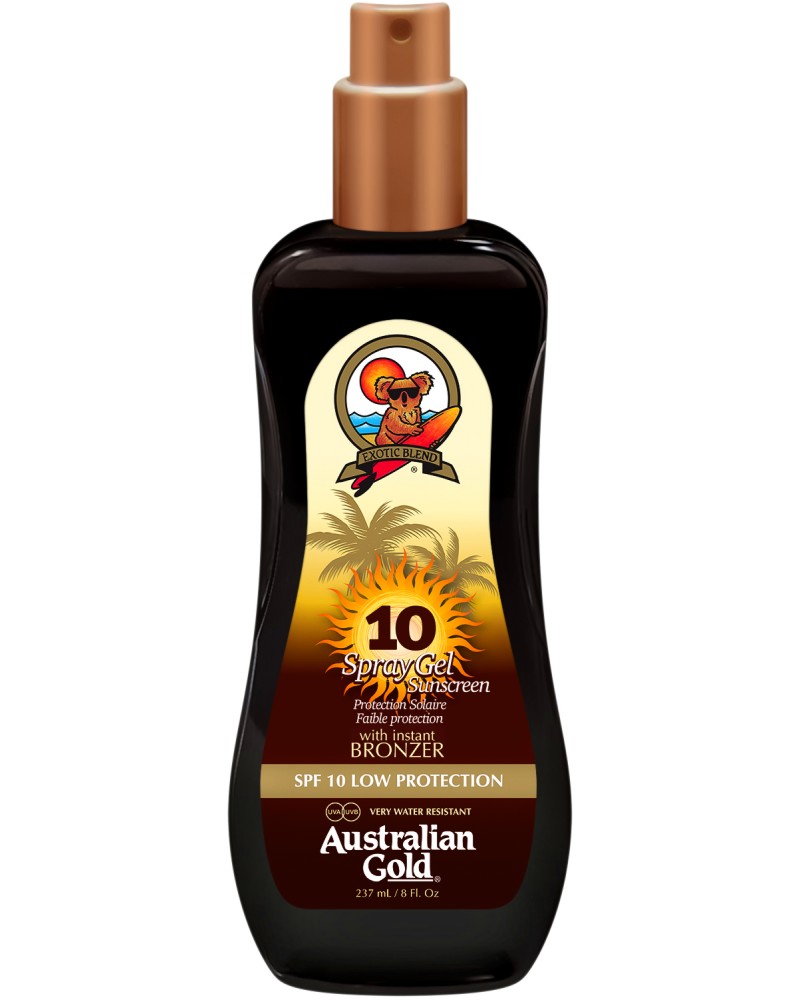 Australian Gold Spray Gel Sunscreen With Instant Bronzer -  -    - 