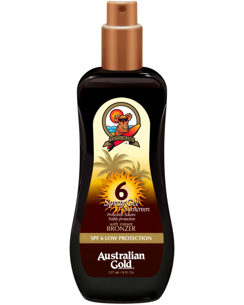Australian Gold Spray Gel Sunscreen With Instant Bronzer SPF 6 - ������������� �����-��� � �������� �������� - �������
