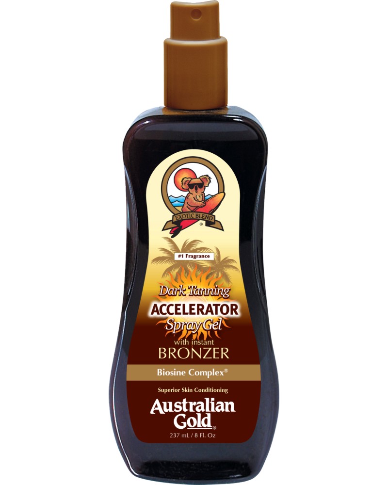 Australian Gold Dark Tanning Accelerator Spray Gel With Instant Bronzer -  -        - 