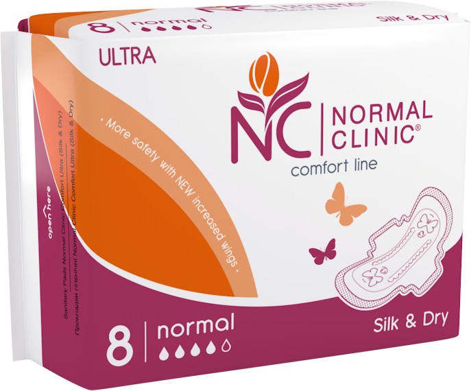 Normal Clinic Comfort Ultra Silk & Dry Normal - 8  16      Comfort Ultra -  