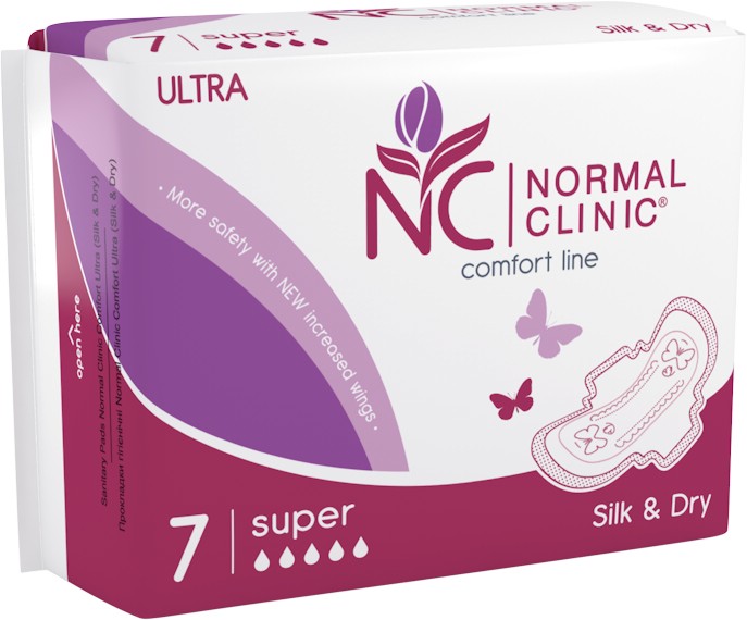 Normal Clinic Comfort Ultra Silk & Dry Super - 7      Comfort Ultra -  