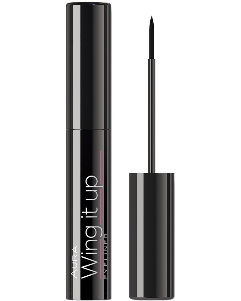 Aura Wing It Up Eyeliner Aura Wing It Up Eyeliner - Течна очна линия с интензивен черен цвят - очна линия