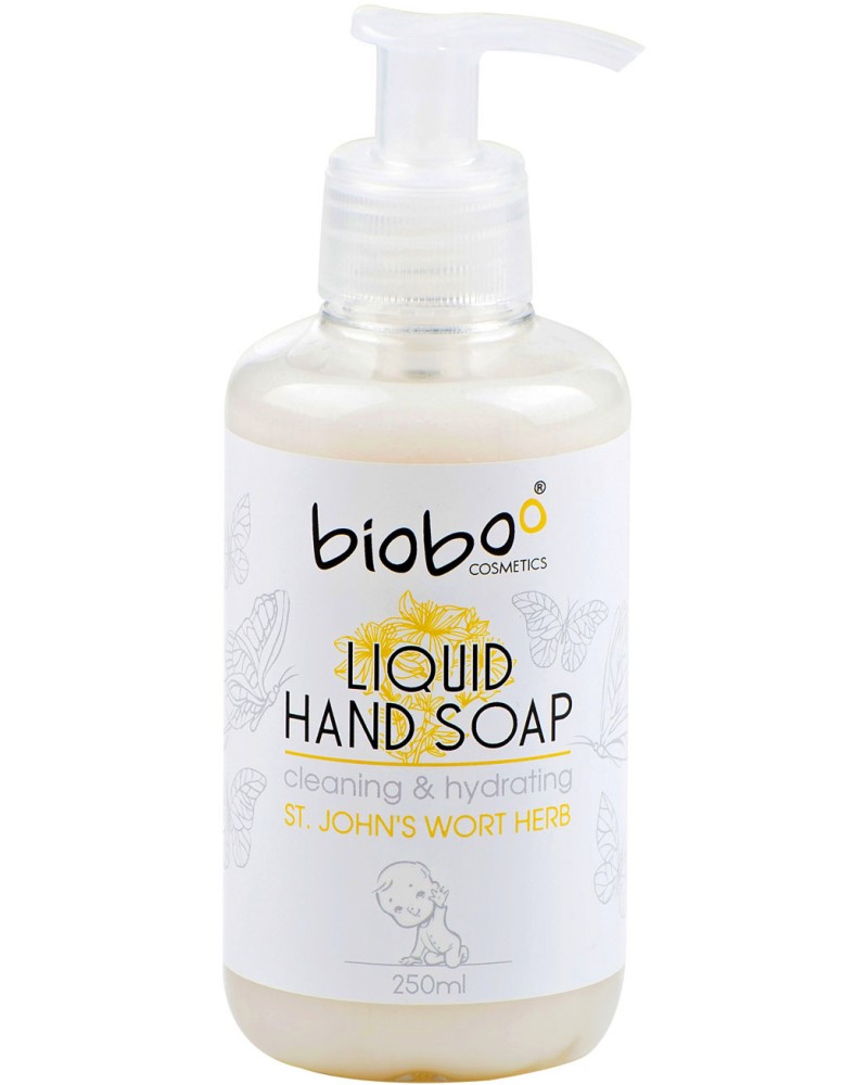Bioboo Liquid Hand Soap - Бебешки течен сапун с жълт кантарион - сапун