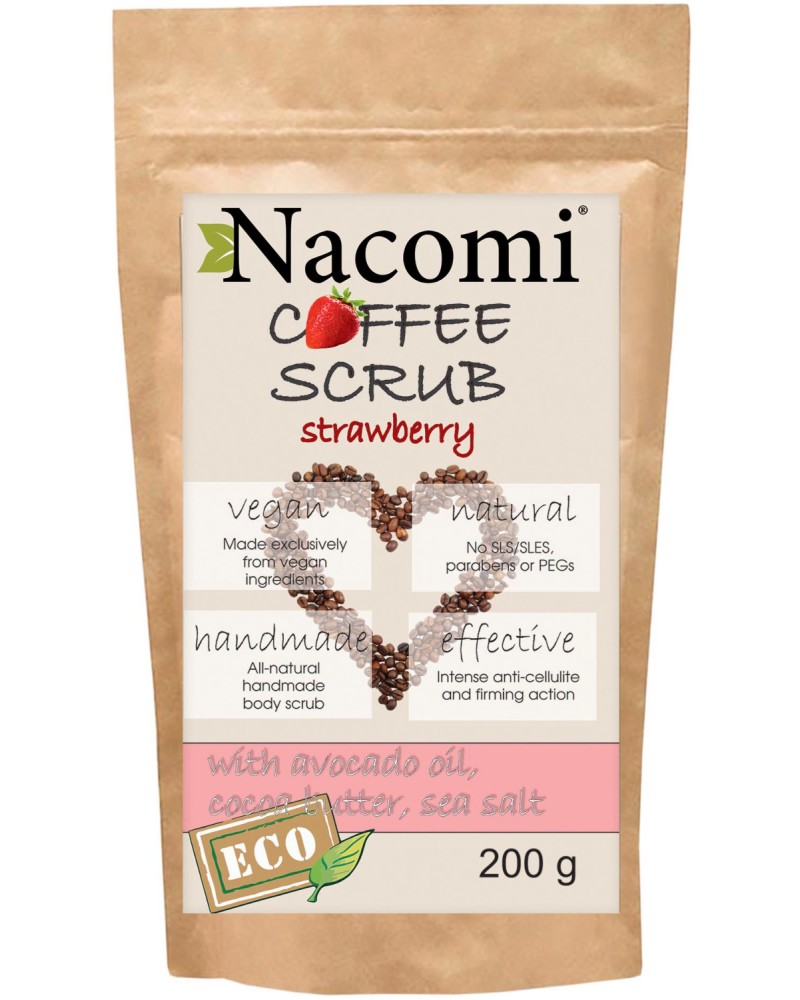 Nacomi Coffee Scrub Strawberry - ���������� �� ���� � ���� � ������ �� ����� - �������