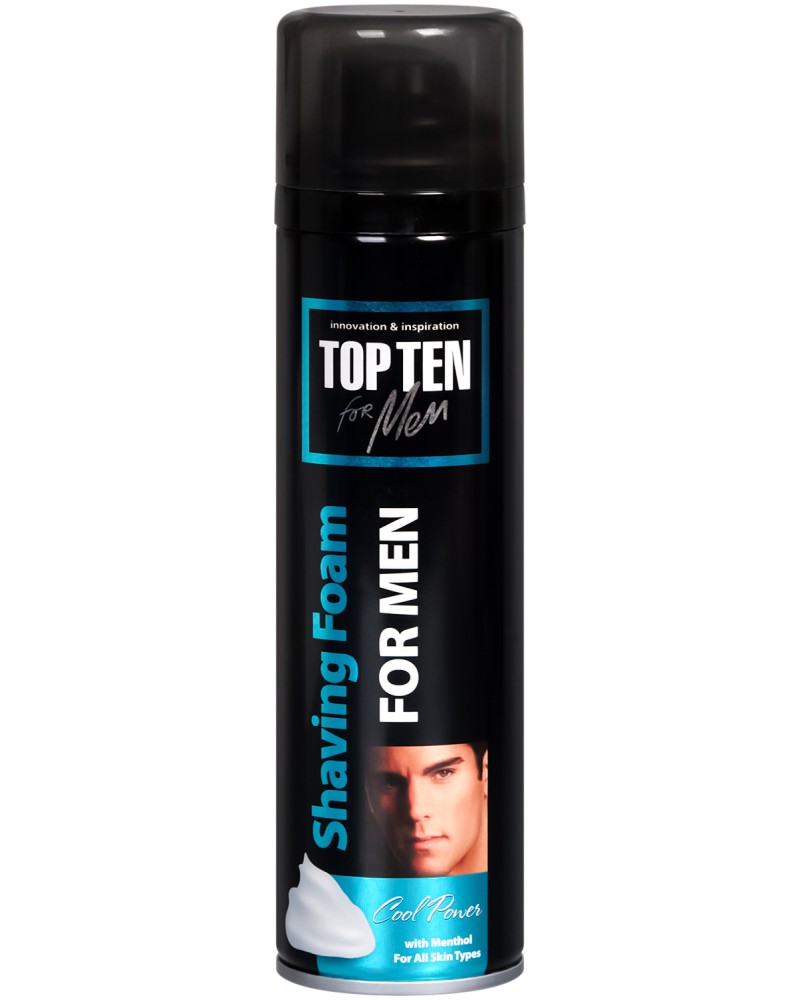 Top Ten Cool Power Shaving Foam - Пяна за бръснене с ментол за всеки тип кожа - пяна