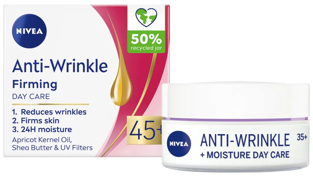Nivea Anti-Wrinkle + Firming Day Care 45+ -         Anti-Wrinkle + - 