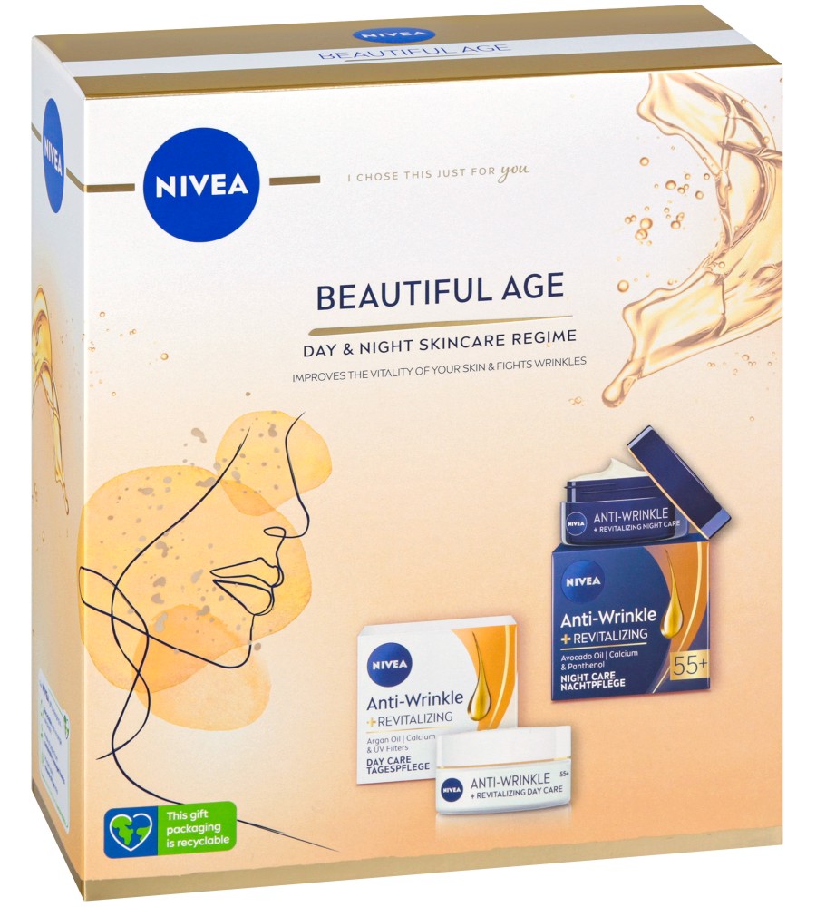   Nivea Beautiful Age 55+ -         Anti-Wrinkle+ - 