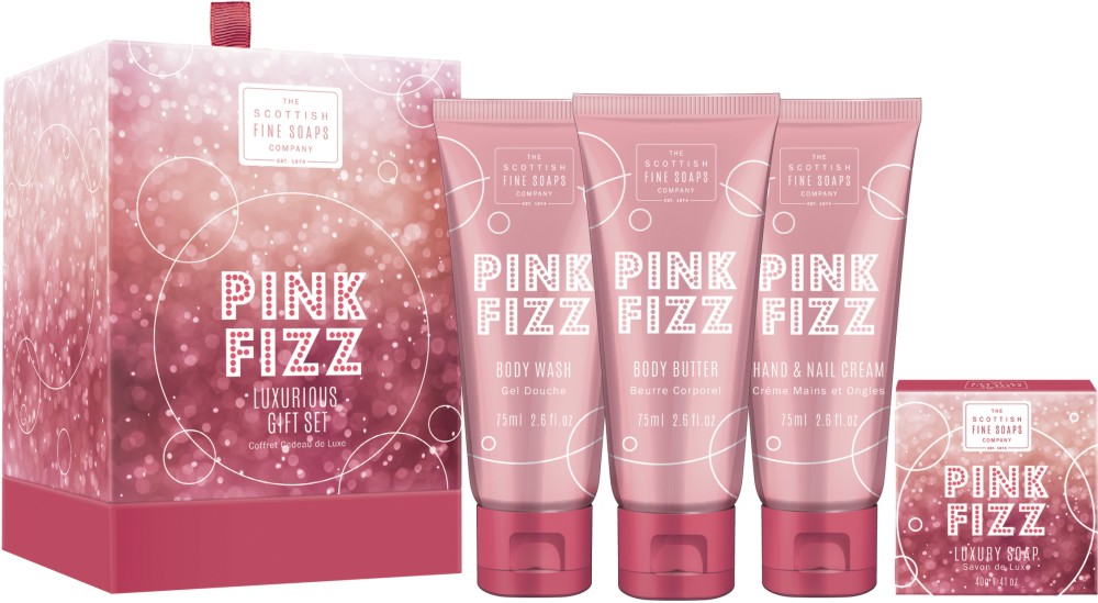 Scottish Fine Soaps Pink Fizz Luxurious Gift Set -        - 