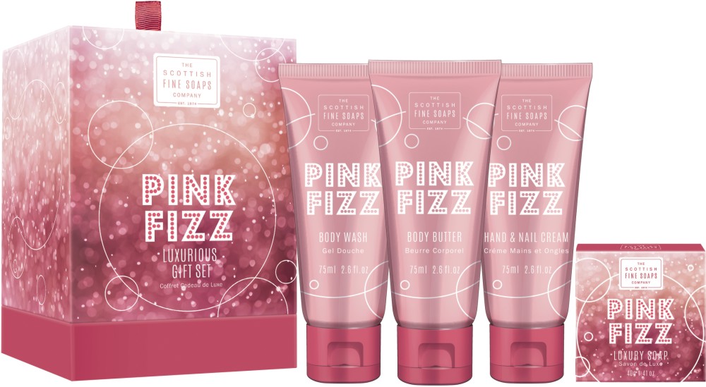 Scottish Fine Soaps Pink Fizz Luxurious Gift Set - �������� ��������� �������� � ��������� �� ���� - �������