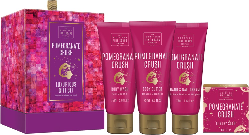 Scottish Fine Soaps Pomegranate Crush Luxurious Gift Set -        - 