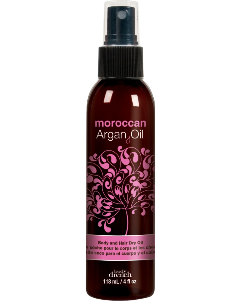 Body Drench Moroccan Argan Oil Body and Hair Dry Oil -             "Exotic Oils" - 