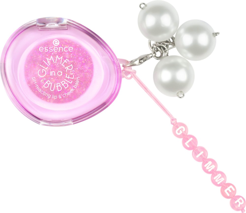 Essence Glimmer in a Bubble pH-reacting Lip & Cheek Balm Essence Glimmer in a Bubble pH-reacting Lip & Cheek Balm - Балсам за устни и скули с променящ се цвят от серията Glimmer in a Bubble - балсам