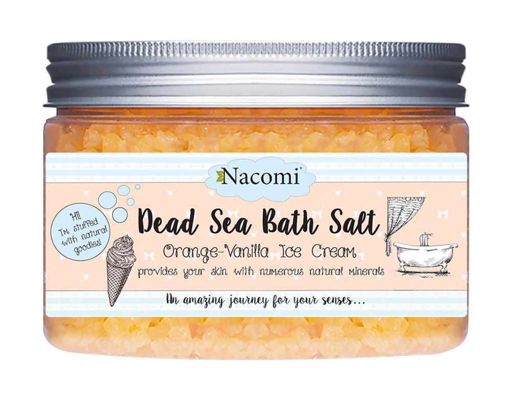 Nacomi Dead Sea Bath Salt Orange-Vanilla Ice Cream - ���� �� ���� �� ������ ���� � ������ �� �����������-������� �������� - �������