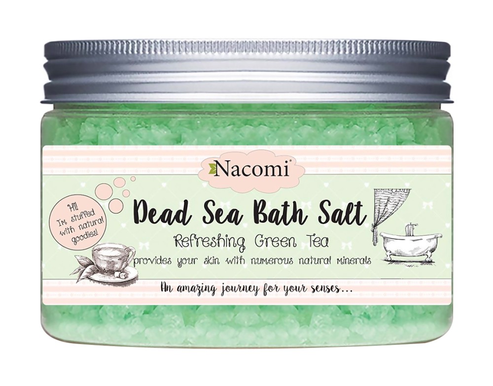 Nacomi Dead Sea Bath Salt Refreshing Green Tea - ���� �� ���� �� ������ ���� � ������ �� ��������� ����� ��� - �������